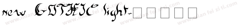 new GOTHIC light字体转换